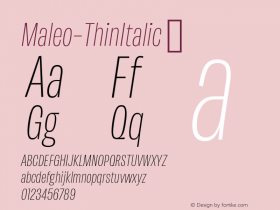 Maleo-ThinItalic