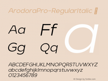 ArodoraPro-RegularItalic