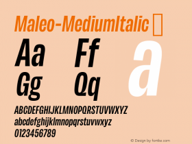 Maleo-MediumItalic