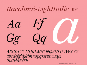 Itacolomi-LightItalic
