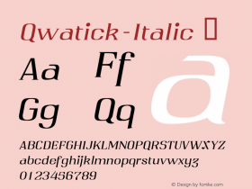 Qwatick-Italic