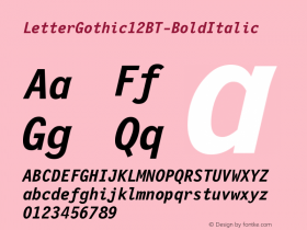 LetterGothic12BT-BoldItalic