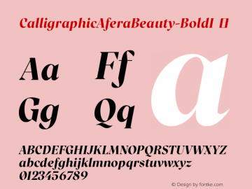 CalligraphicAferaBeauty-BoldI
