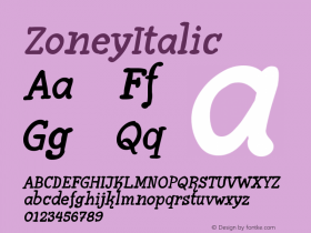 ZoneyItalic