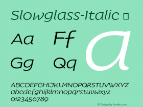 Slowglass-Italic