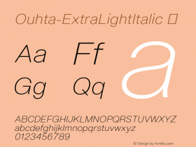 Ouhta-ExtraLightItalic