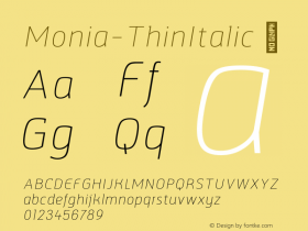 Monia-ThinItalic