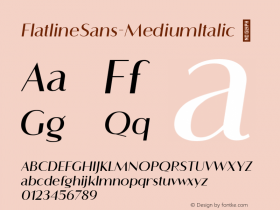 FlatlineSans-MediumItalic