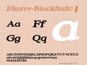 Ekorre-BlackItalic