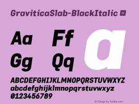 GraviticaSlab-BlackItalic