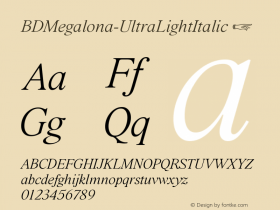 BDMegalona-UltraLightItalic