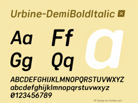 Urbine-DemiBoldItalic