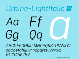 Urbine-LightItalic