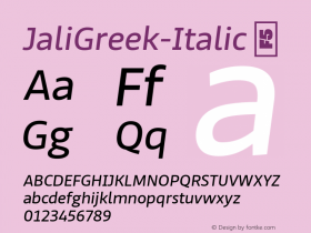 JaliGreek-Italic