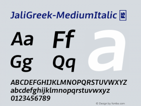 JaliGreek-MediumItalic