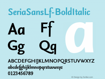 SeriaSansLf-BoldItalic