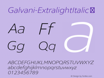 Galvani-ExtralightItalic
