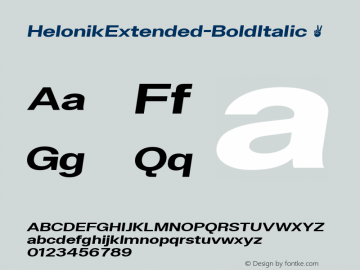 HelonikExtended-BoldItalic