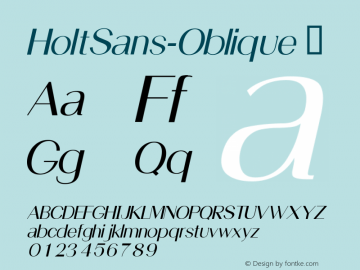 HoltSans-Oblique