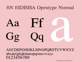 BN BIDISHA Opentype