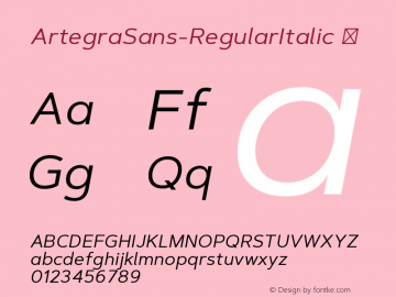 ArtegraSans-RegularItalic