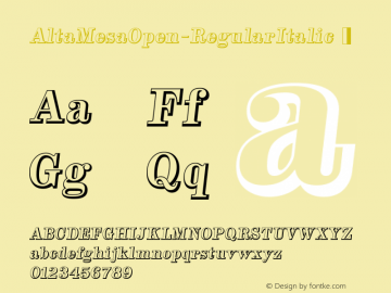 AltaMesaOpen-RegularItalic