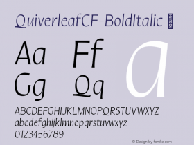 QuiverleafCF-BoldItalic