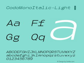 CodoMonoItalic-Light