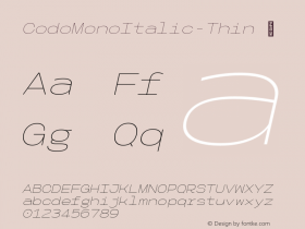 CodoMonoItalic-Thin
