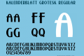 Kalenderblatt Grotesk