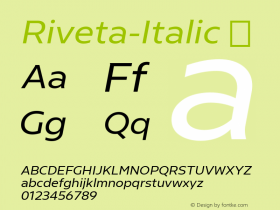 Riveta-Italic