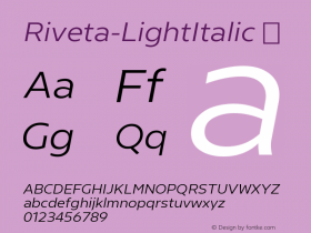 Riveta-LightItalic