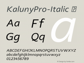 KalunyPro-Italic