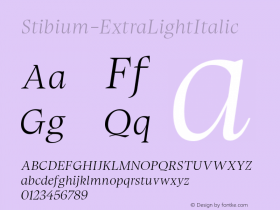 Stibium-ExtraLightItalic