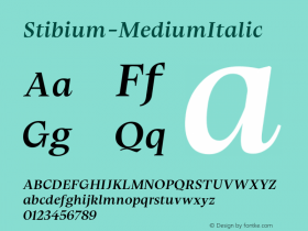 Stibium-MediumItalic