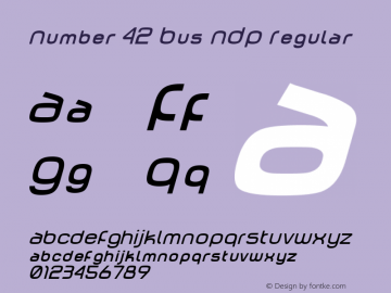 Number 42 Bus NDP