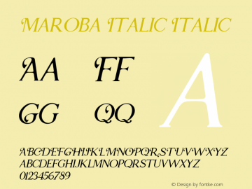 Maroba Italic
