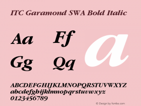 ITC Garamond SWA