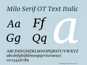 Milo Serif OT