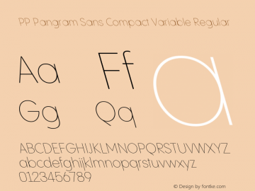 PP Pangram Sans Compact Variable