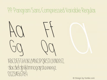 PP Pangram Sans Compressed Variable