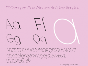 PP Pangram Sans Narrow Variable