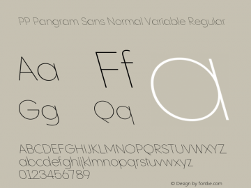 PP Pangram Sans Normal Variable