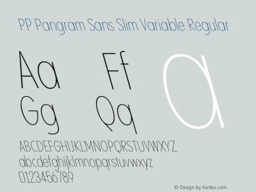 PP Pangram Sans Slim Variable