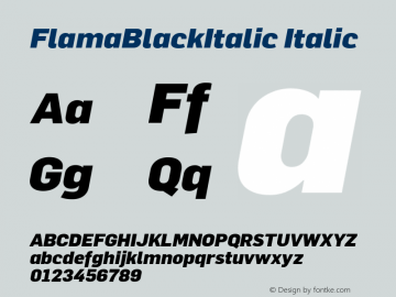 FlamaBlackItalic