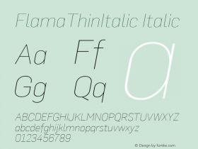 FlamaThinItalic