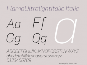 FlamaUltralightItalic