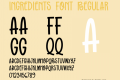 Ingredients Font