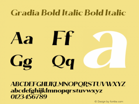 Gradia Bold Italic