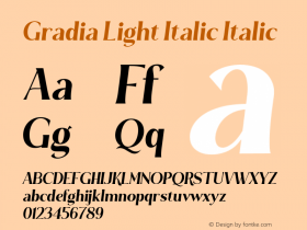 Gradia Light Italic